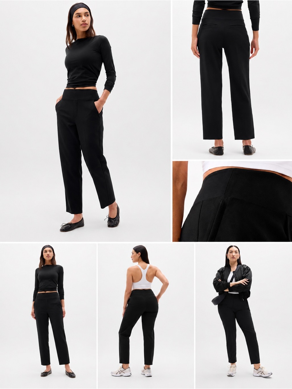 Athleta Endless High Rise Pant Black Size 14 Travel Work Commuter Stretch Pants